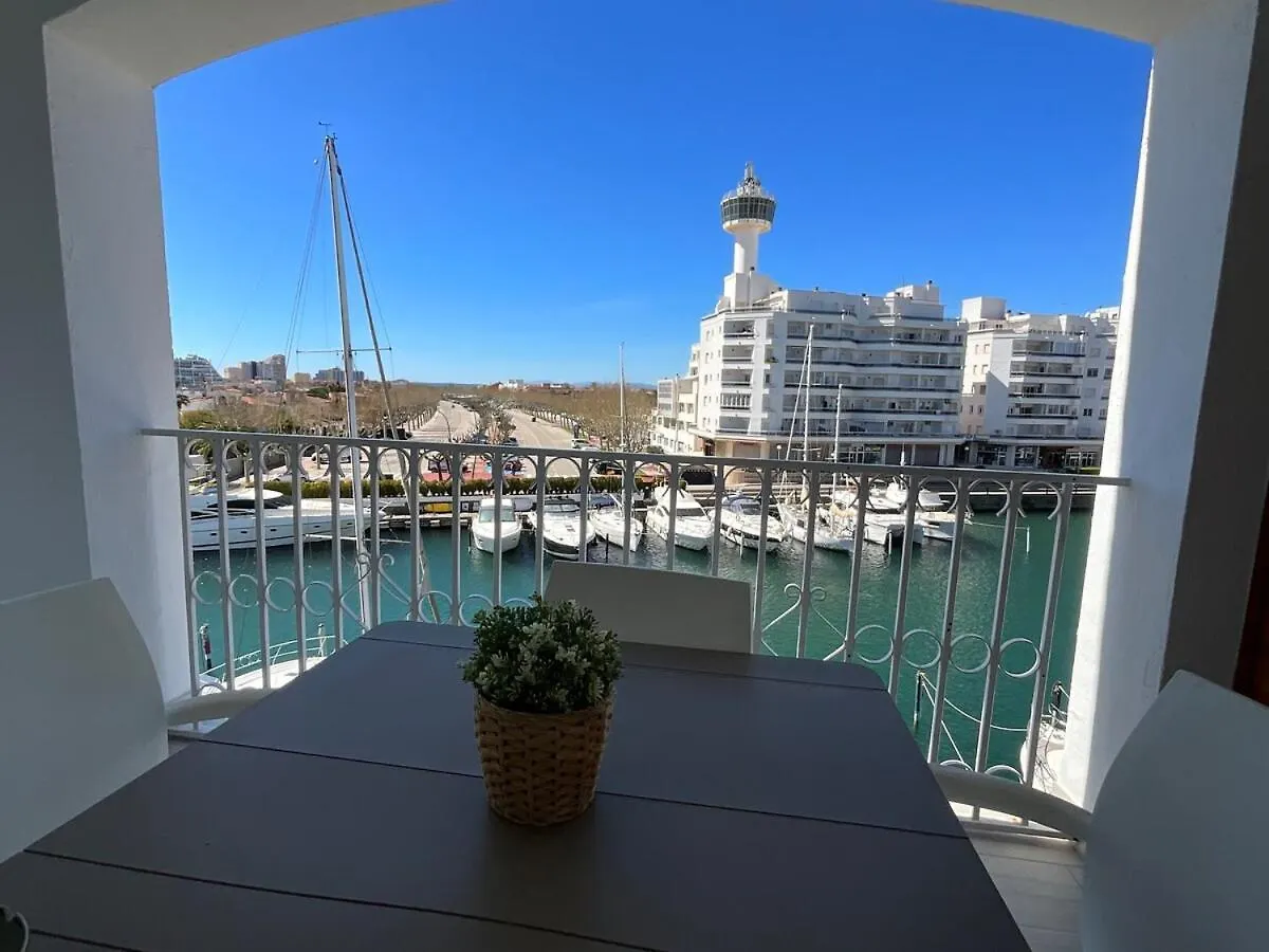 Apartment Marina View Empuriabrava - Appartement Sud-Ouest Au Canal Avec Terrasse Spain