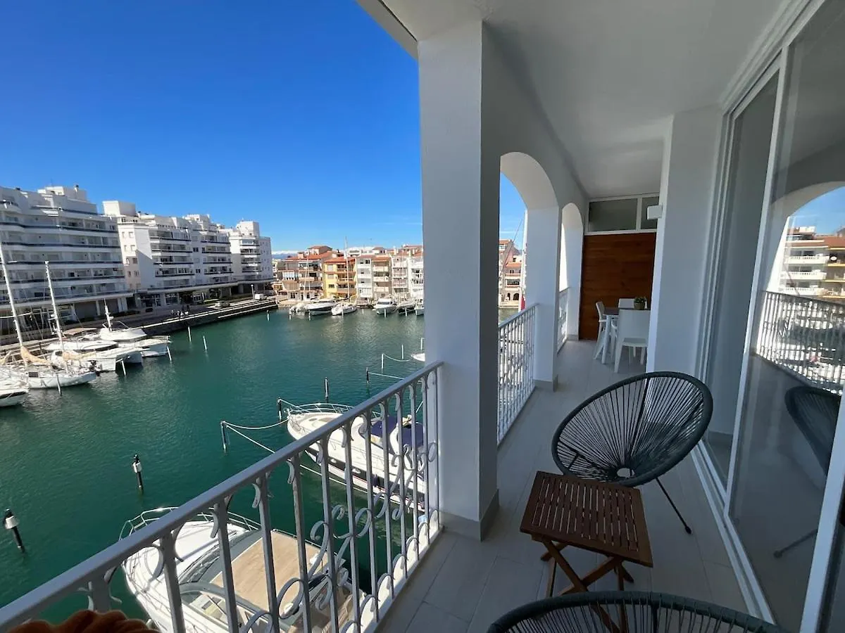 Apartmán Marina View Empuriabrava - Appartement Sud-Ouest Au Canal Avec Terrasse